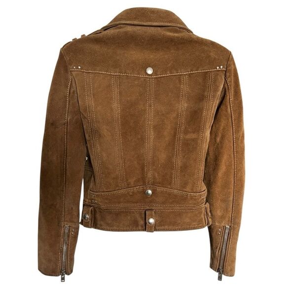THE KOOPLES Biker Suede Leather Jacket Size XS - Picture 4 of 12